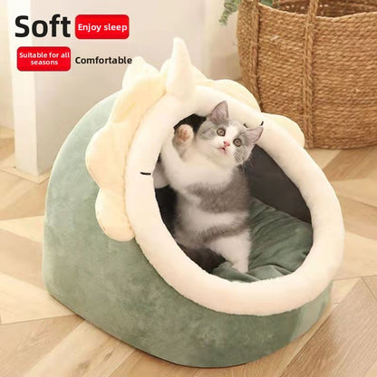Semi-Enclosed Pet Bed