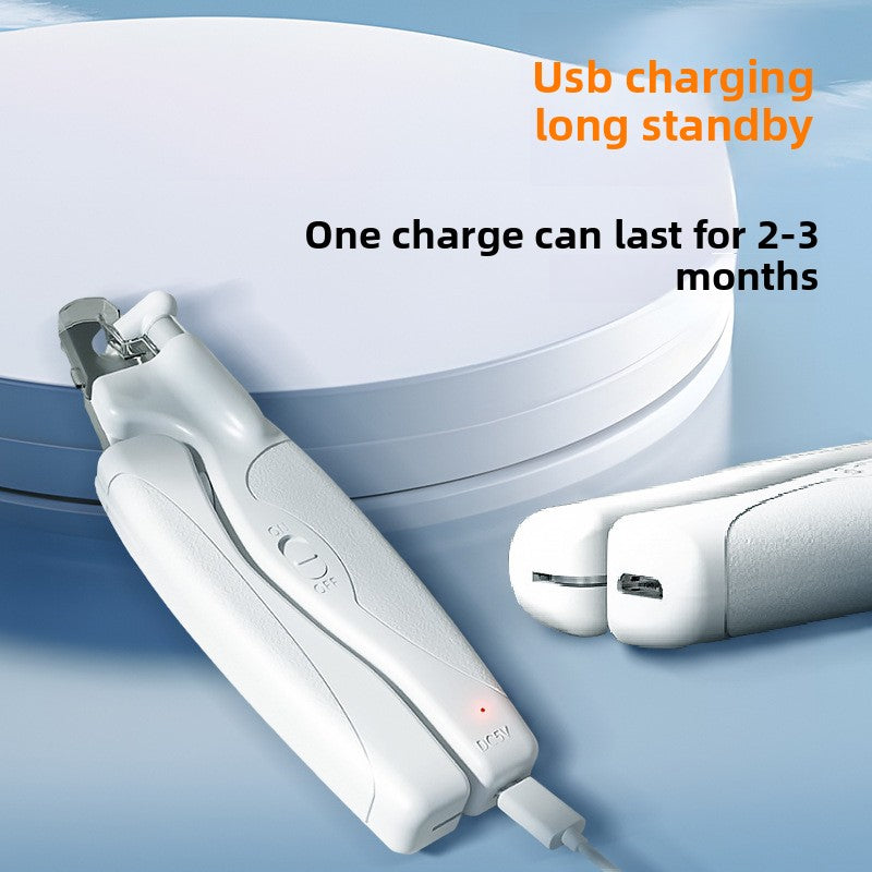 Pet nail clipper with LED light