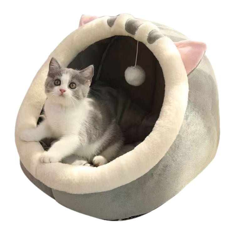 Semi-Enclosed Pet Bed