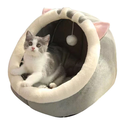 Semi-Enclosed Pet Bed