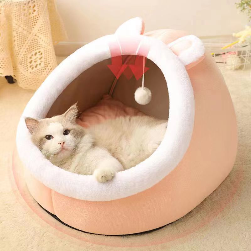 Semi-Enclosed Pet Bed