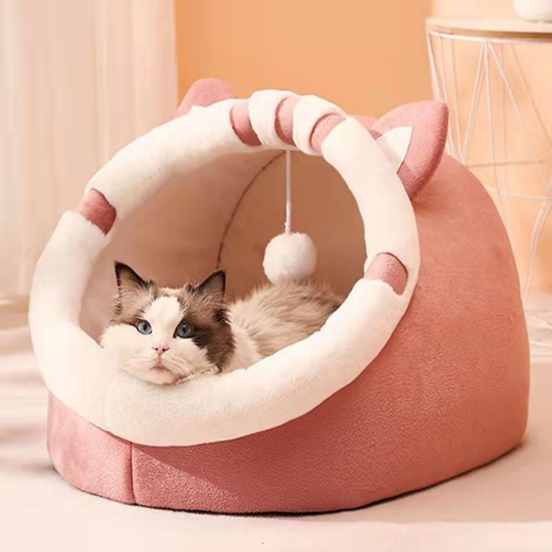 Semi-Enclosed Pet Bed