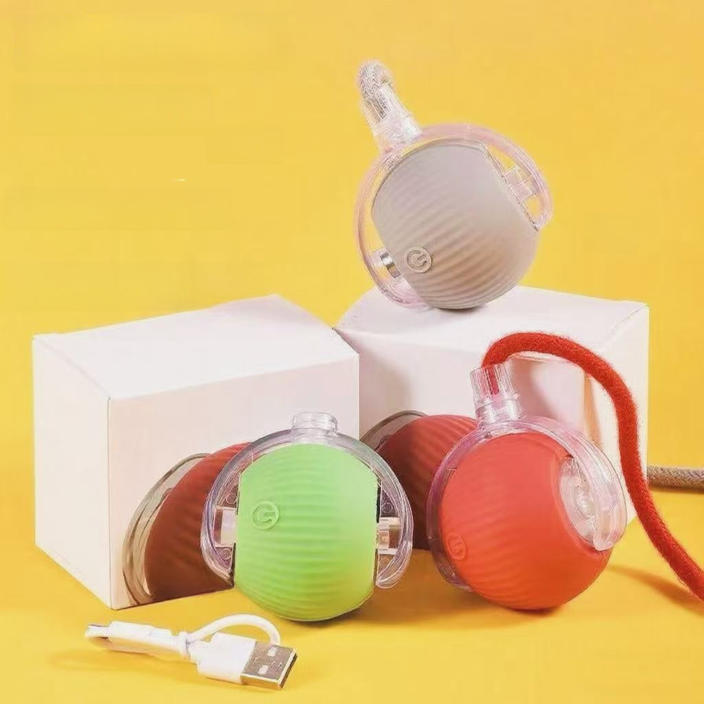 Automatic dog walking ball/dog toy ball